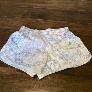 Women’s RBX purple and grey marble athletic shorts